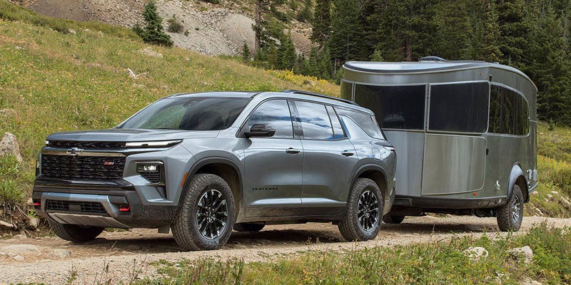 2026 Chevrolet Traverse towing a small trailer